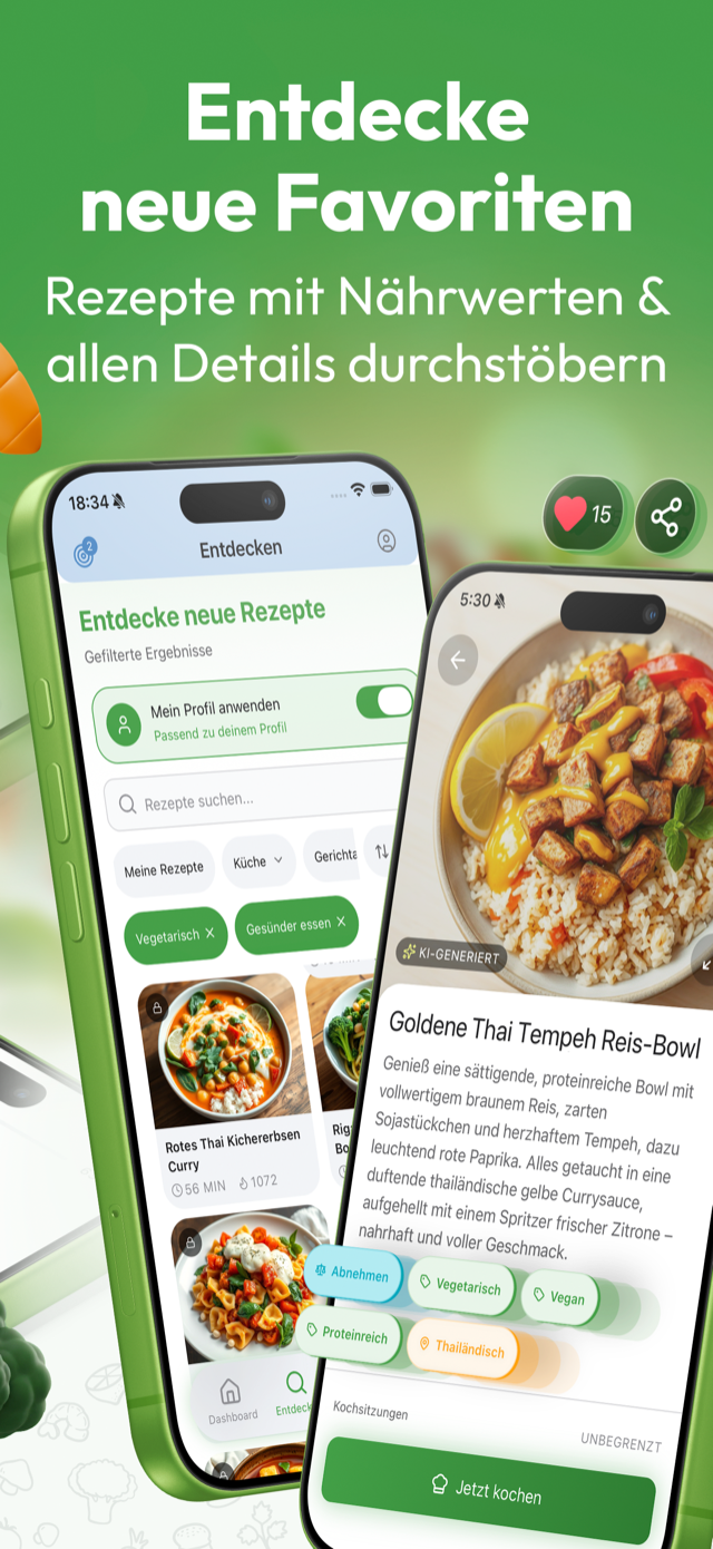 Entdecke neue Favoriten: Rezepte mit Nährwerten und allen Details
