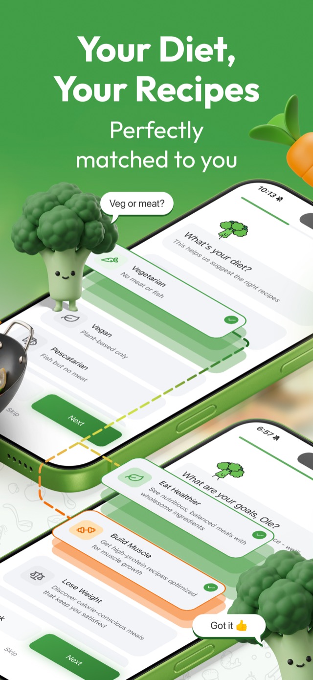 Your Diet, Your Recipes: Perfectly matched to you