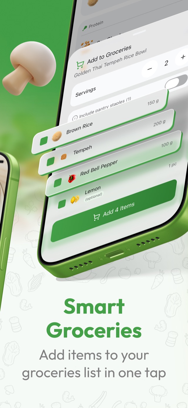 Smart Groceries: Add items to your groceries list in one tap